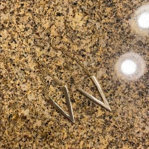 Vera Bradley Gold V Drop Earrings